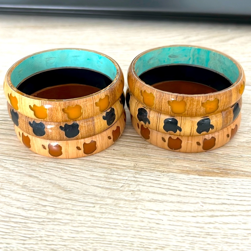 Set of 6 Small Child Bangle Bracelets